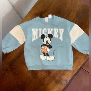 H&M Light Blue Mickey Mouse Kids Sweatshirt